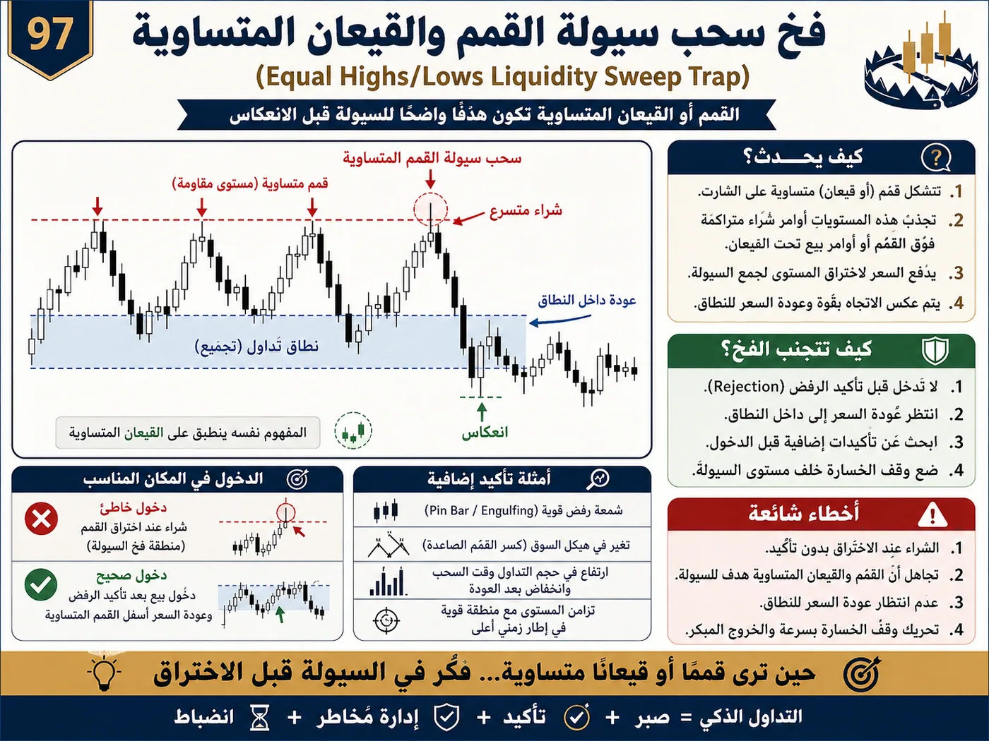 فخ الدعم والمقاومة الواضحة جدا بعد الأخبار الاقتصادية: شرح تداول بالسيولة والبرايس أكشن لتجنب الدخول الخاطئ