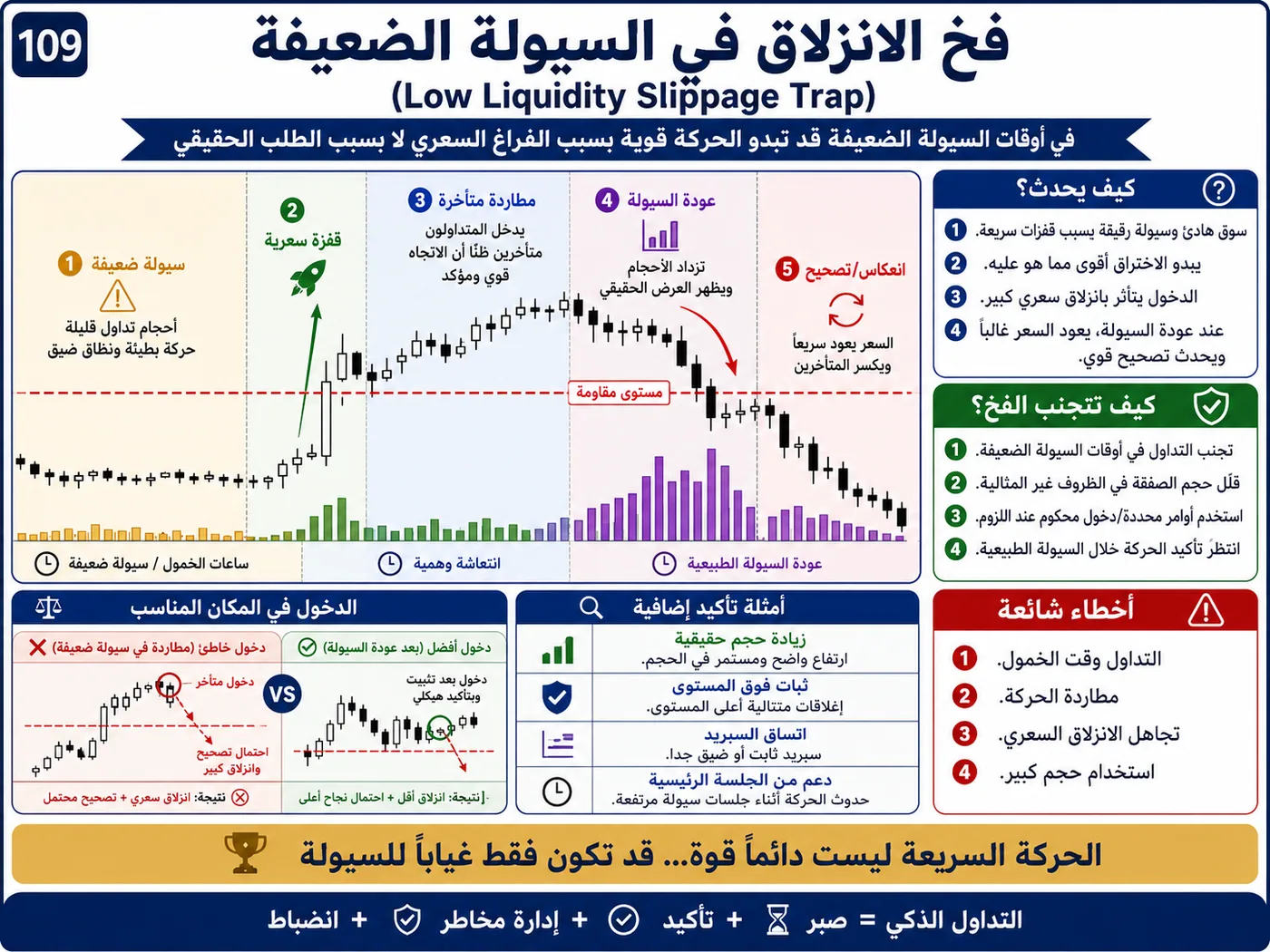 فخ مطاردة الشمعة القوية داخل الترند: شرح تداول بالسيولة والبرايس أكشن لتجنب الدخول الخاطئ