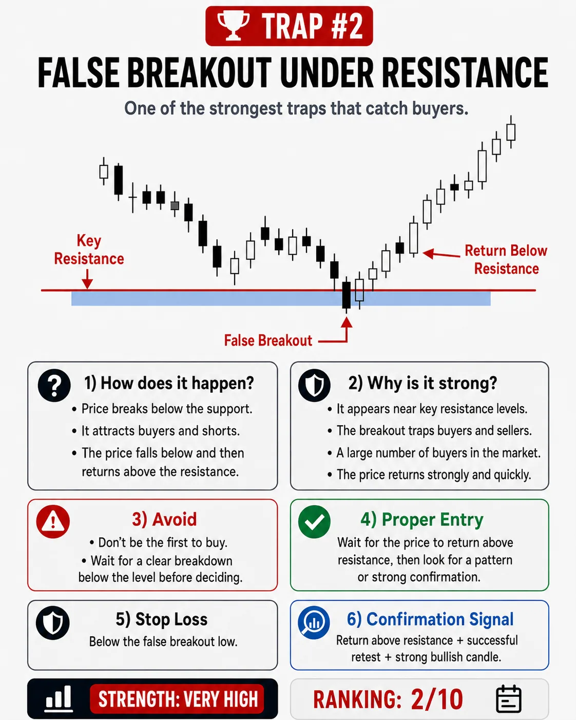 False breakdown trap below support: price action, liquidity and risk management guide