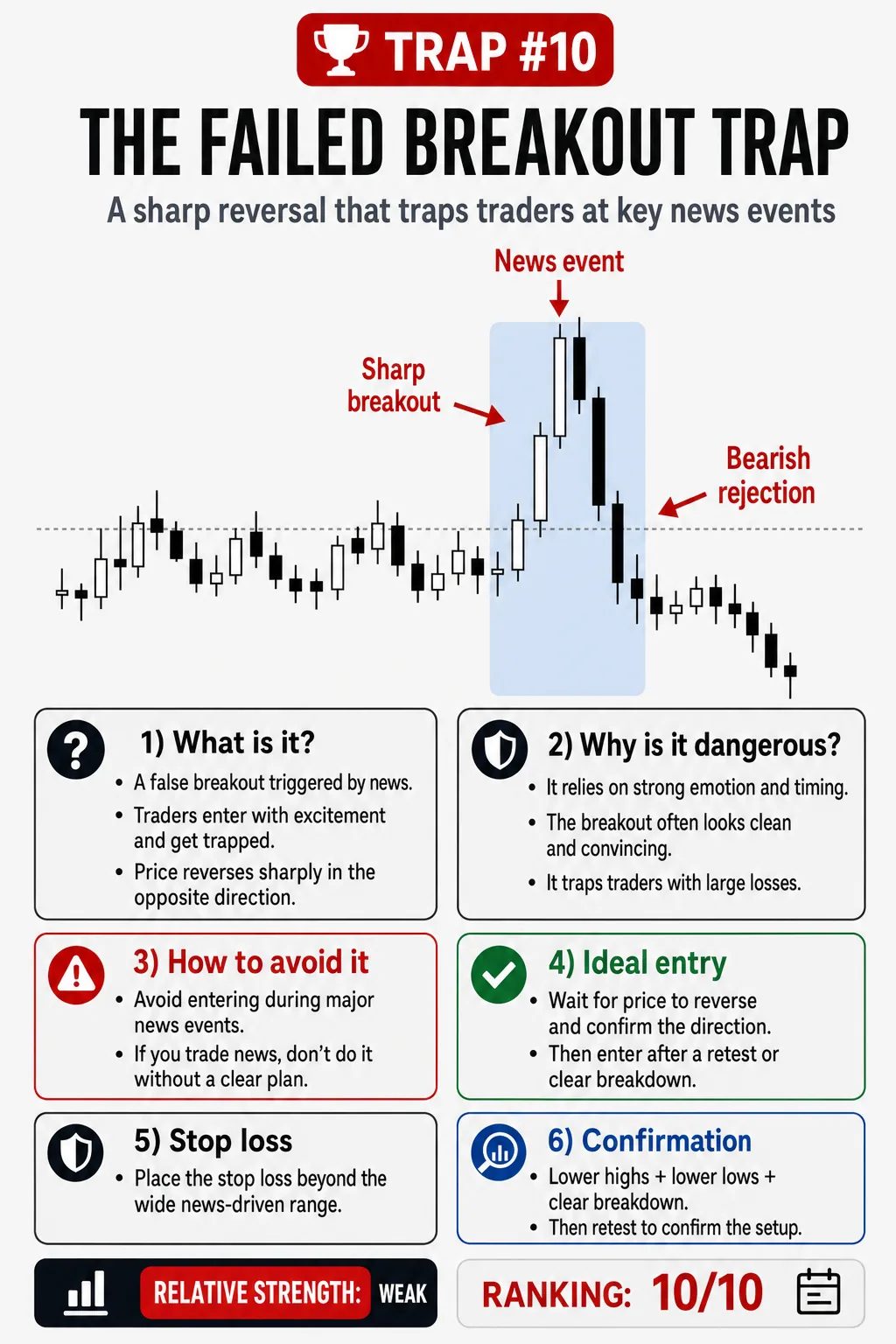 Failed retest trap: price action, liquidity and risk management guide