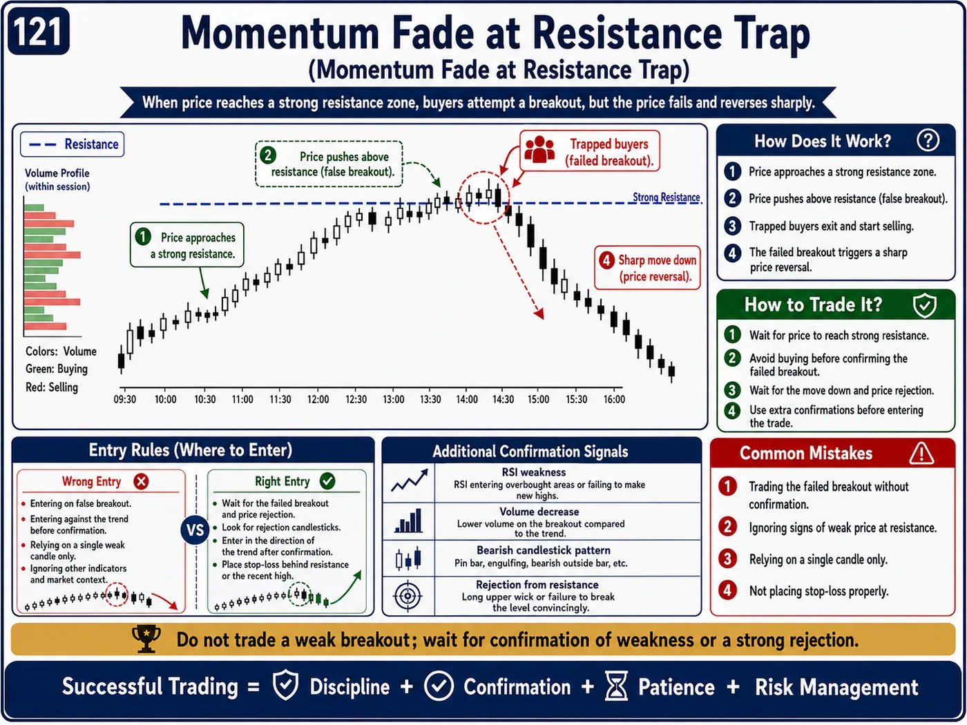 False breakout trap above resistance on the retest: price action, liquidity and risk management guide