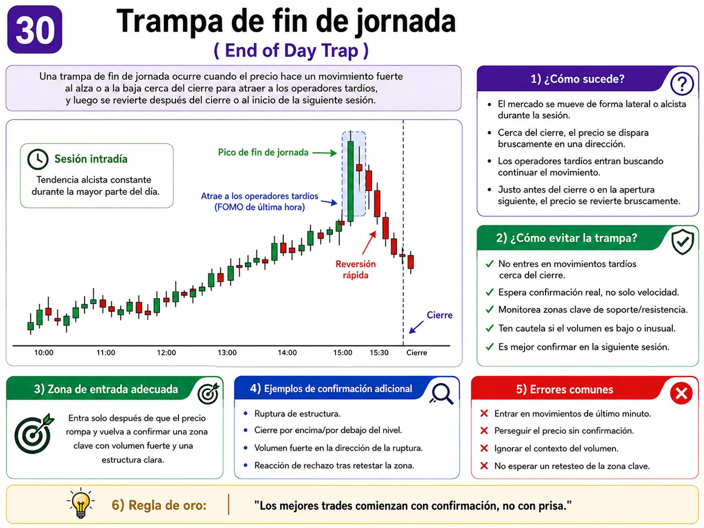 Trampa de retesteo fallido en soporte y resistencia: guía de price action, liquidez y gestión del riesgo