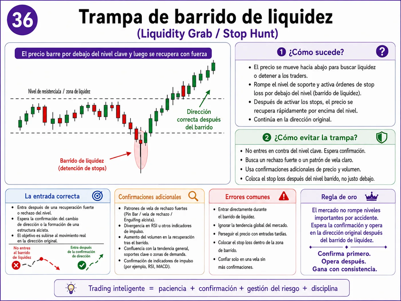 Trampa de ruptura de línea de tendencia en soporte y resistencia: guía de price action, liquidez y gestión del riesgo
