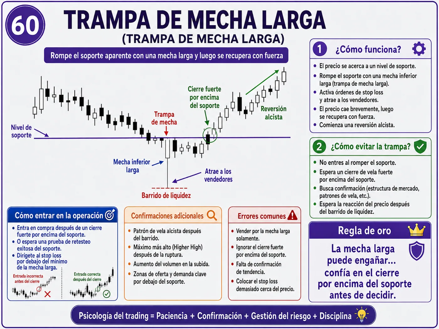 Trampa del patrón gráfico perfecto durante la apertura del mercado: guía de price action, liquidez y gestión del riesgo