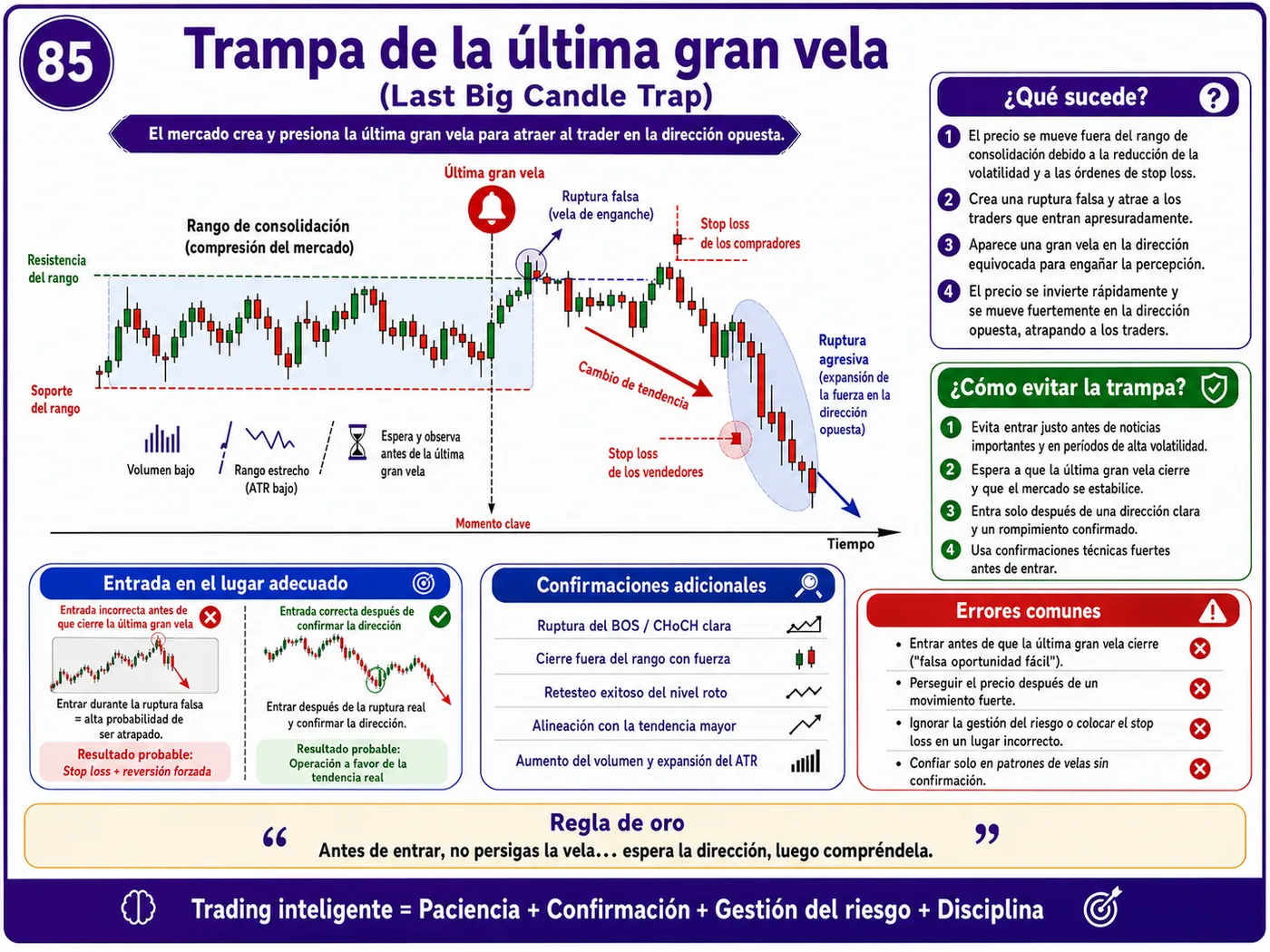 Trampa de ruptura de la zona de valor alta VAH después de noticias económicas: guía de price action, liquidez y gestión del riesgo