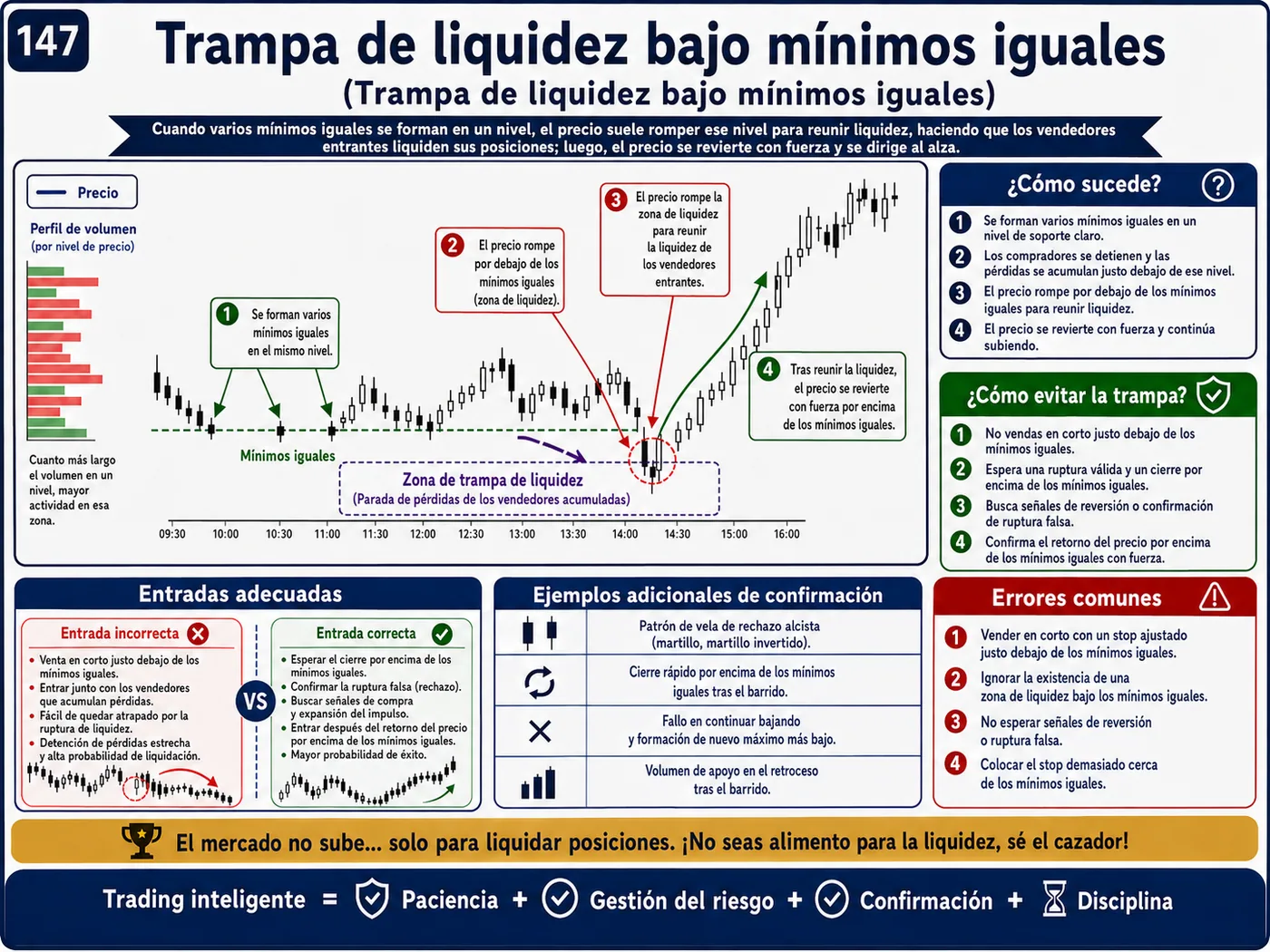 Trampa de volumen falso en el retesteo: guía de price action, liquidez y gestión del riesgo