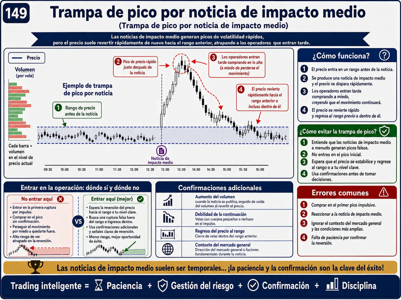 Trampa del patrón gráfico perfecto en el retesteo: guía de price action, liquidez y gestión del riesgo