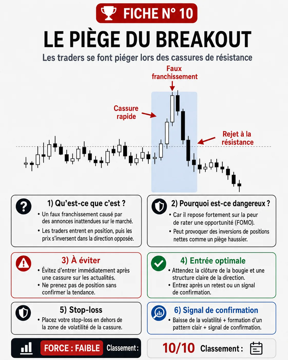 Piège du retest raté: analyse price action, liquidité et gestion du risque