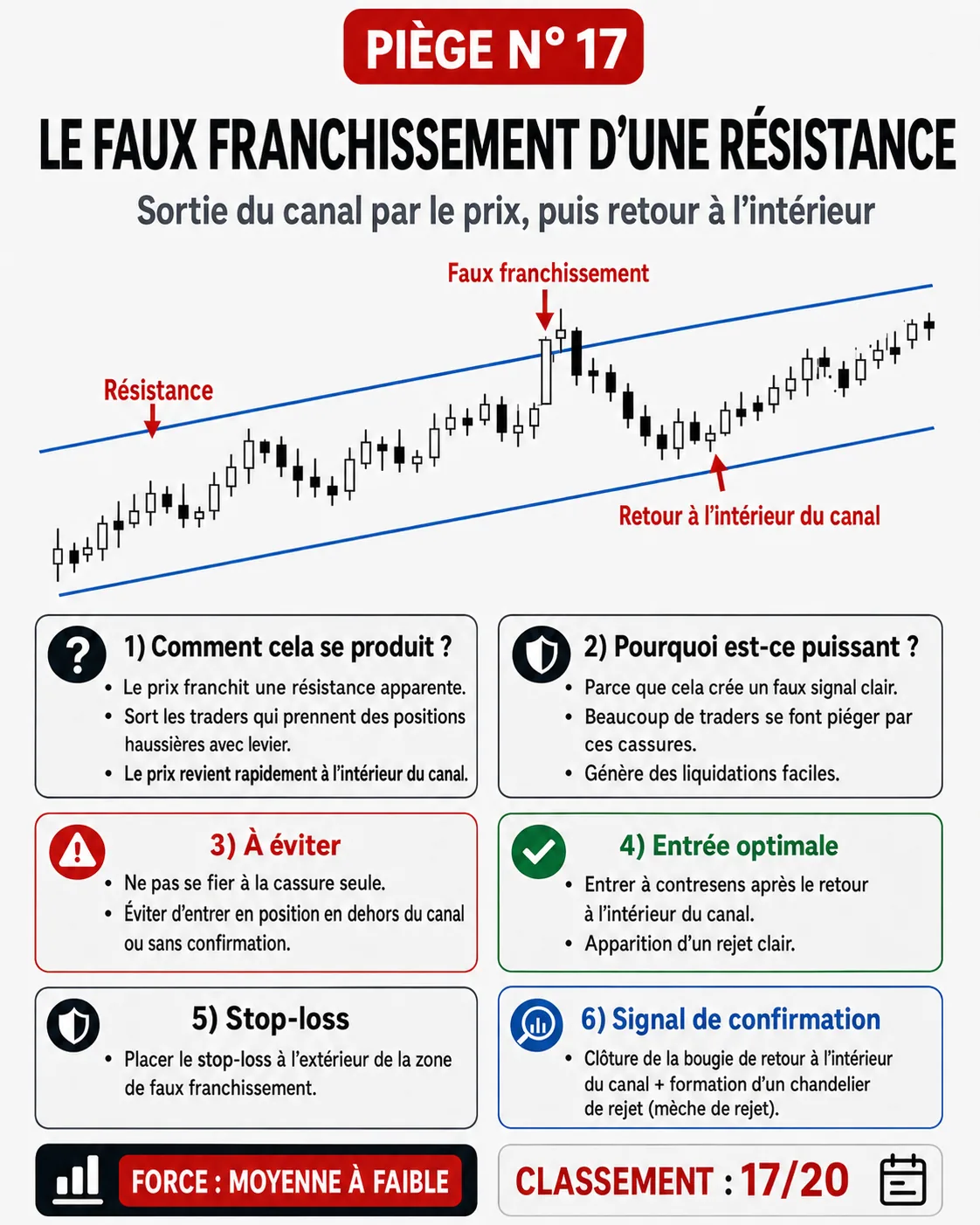 Piège du support et de la résistance trop évidents: analyse price action, liquidité et gestion du risque