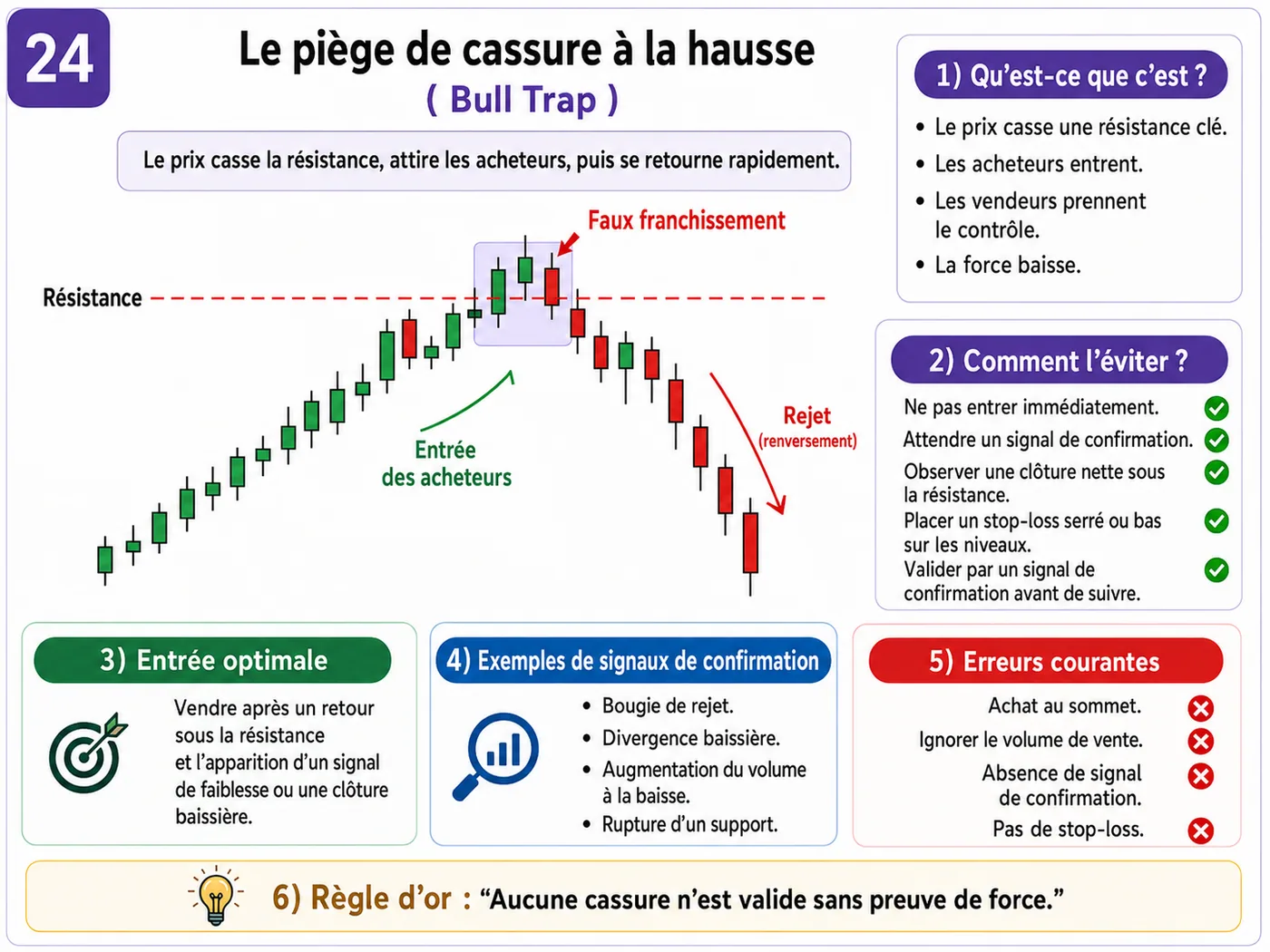 Piège de prise de liquidité sous les creux sur support et résistance: analyse price action, liquidité et gestion du risque