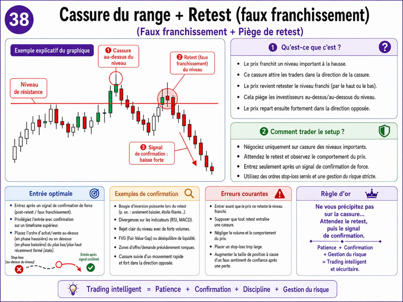 Piège du faux volume sur support et résistance: analyse price action, liquidité et gestion du risque