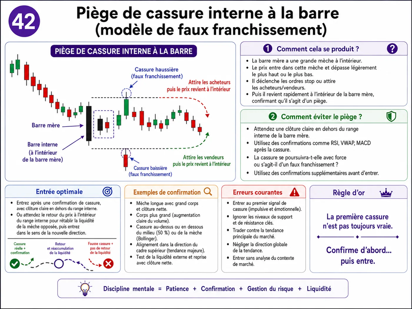 Piège de fausse cassure sous le support à l'ouverture du marché: analyse price action, liquidité et gestion du risque