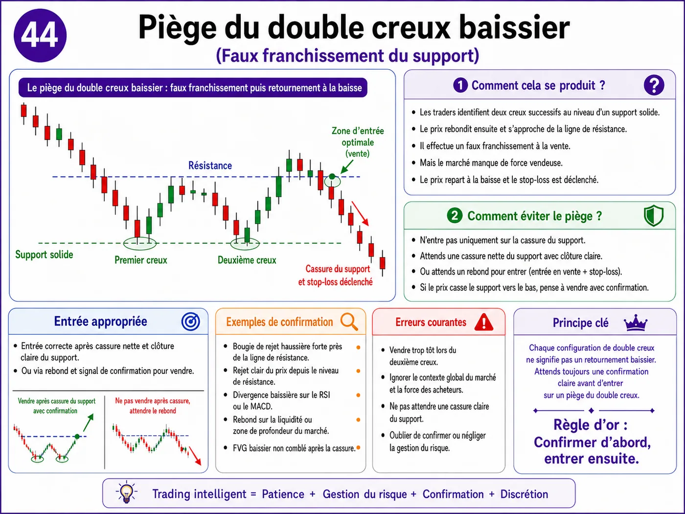 Piège de prise de liquidité sous les creux à l'ouverture du marché: analyse price action, liquidité et gestion du risque