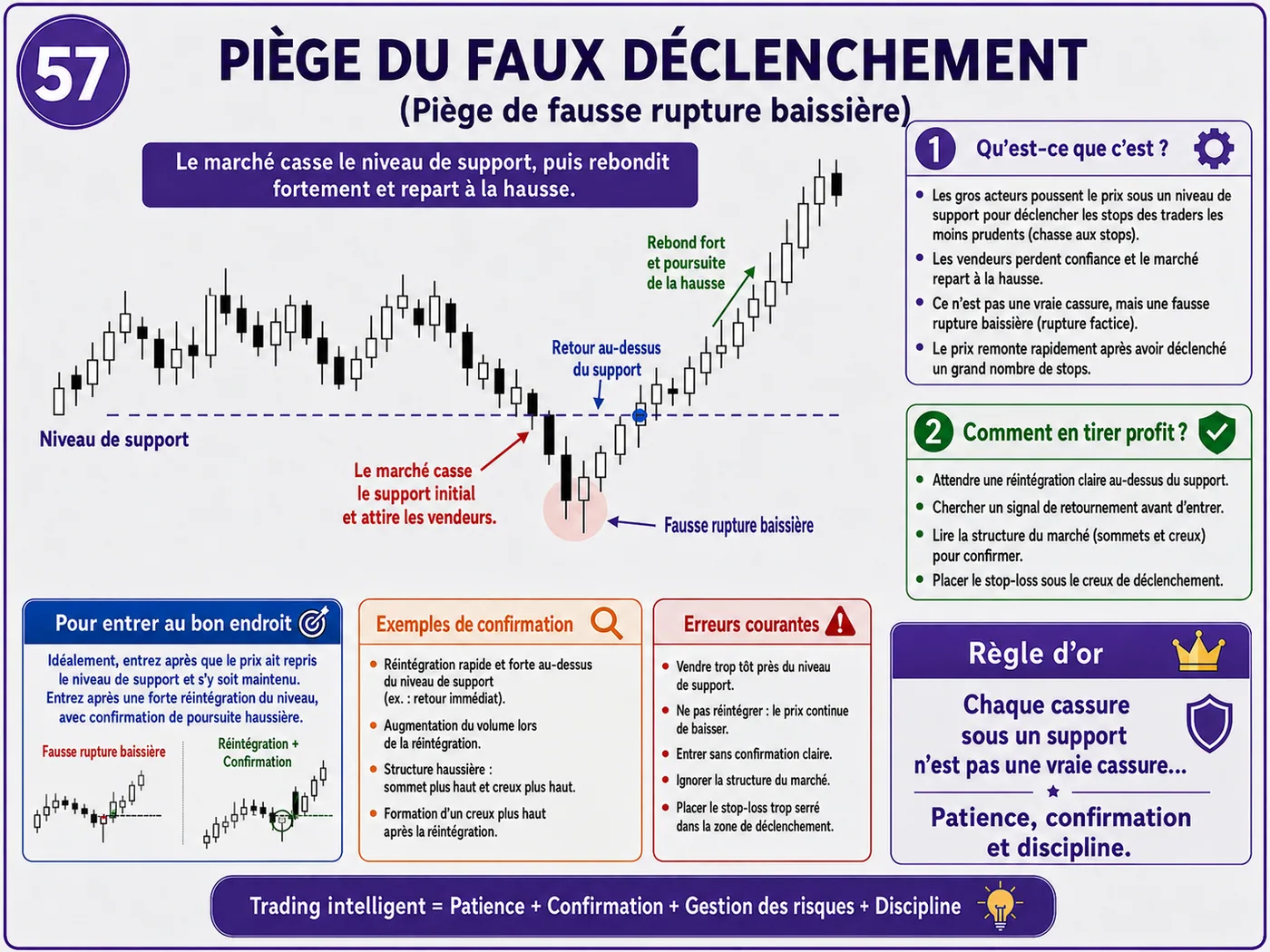 Piège du support et de la résistance trop évidents à l'ouverture du marché: analyse price action, liquidité et gestion du risque