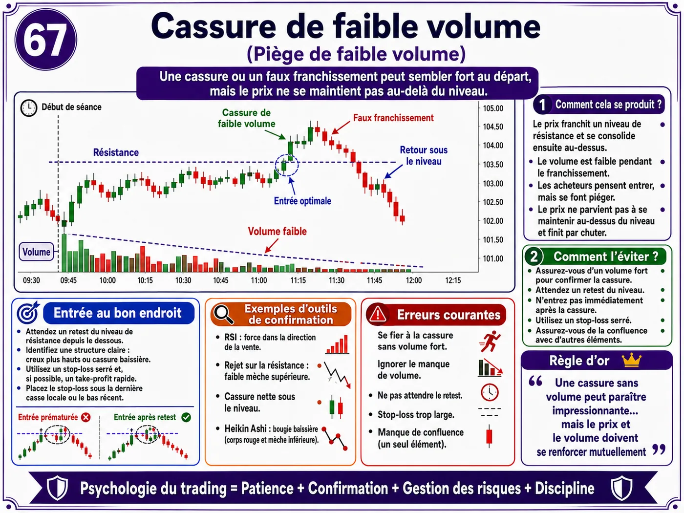 Piège de manipulation par indicateur en faible liquidité: analyse price action, liquidité et gestion du risque