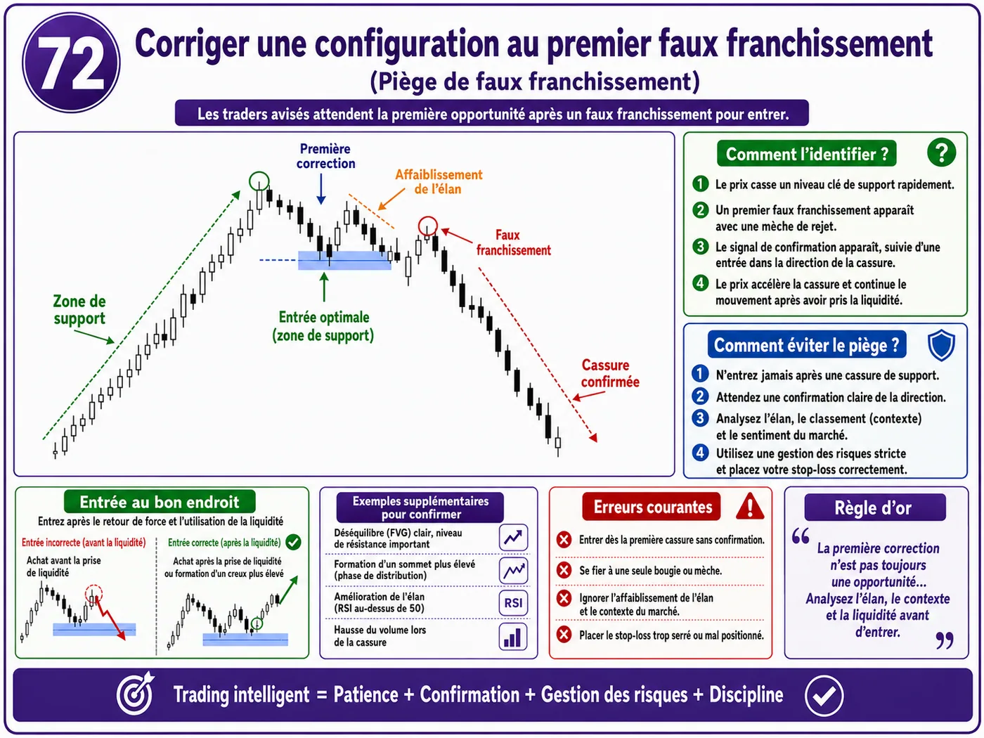Piège d'impulsion à l'ouverture du marché en faible liquidité: analyse price action, liquidité et gestion du risque
