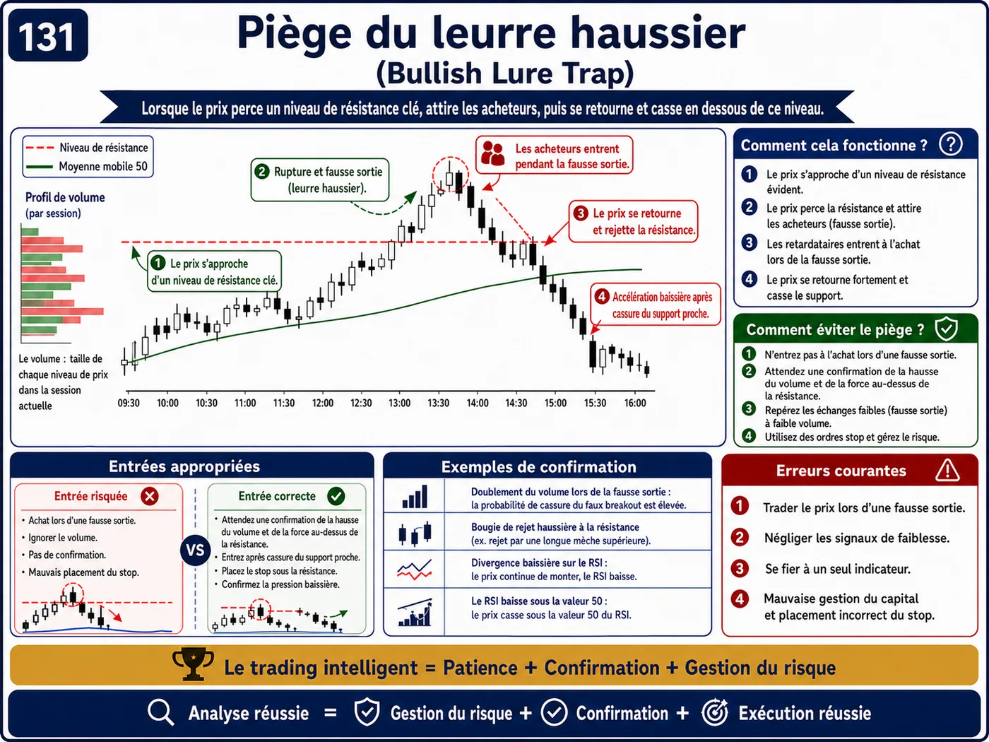 Piège de faux retournement lors du retest: analyse price action, liquidité et gestion du risque