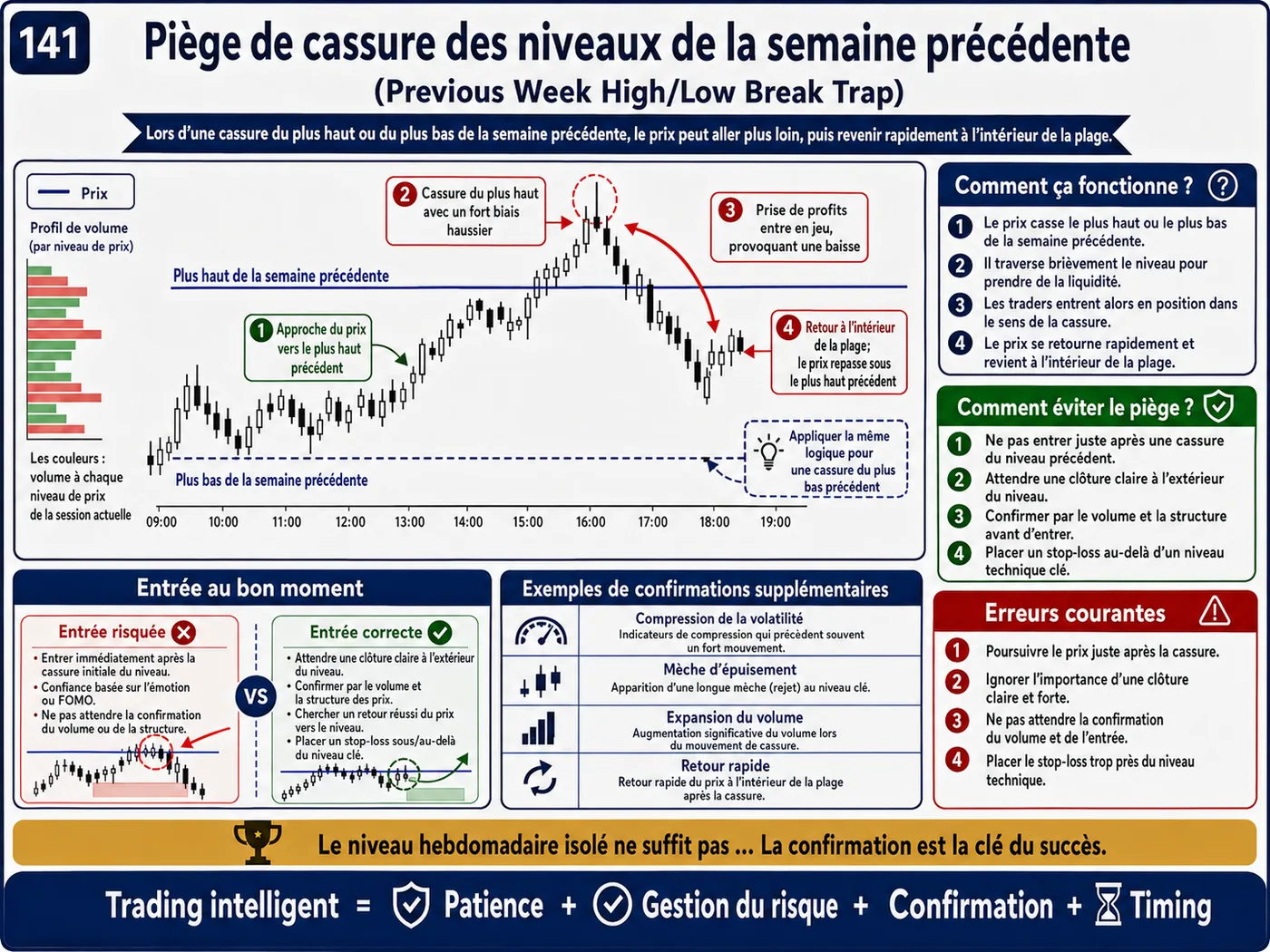 Piège d'impulsion à l'ouverture du marché lors du retest: analyse price action, liquidité et gestion du risque