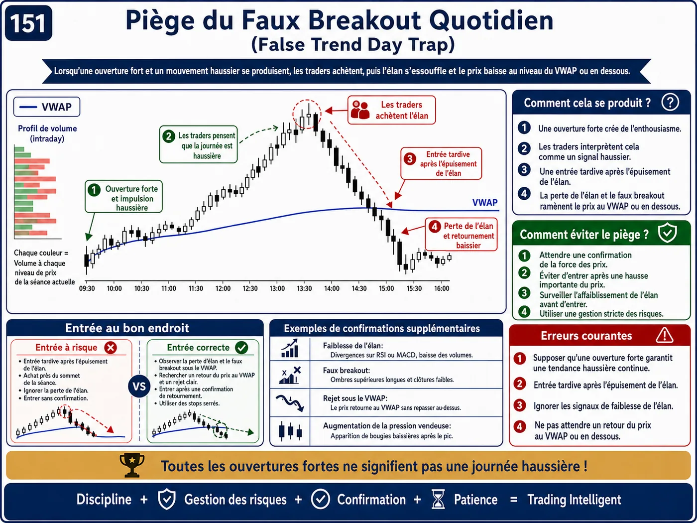 Piège de fausse cassure sous le support sur les unités courtes: analyse price action, liquidité et gestion du risque